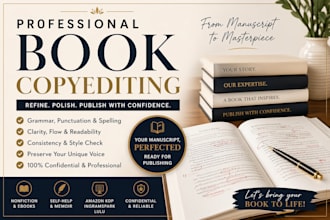 comprehensive developmental editing or line editing