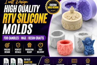 create high quality fiberglass, silicone mold design for resin, wax, and casting