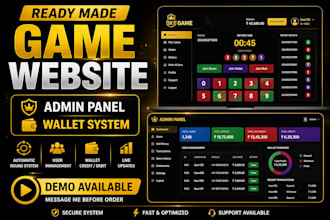 provide ready made nodejs gaming website with admin panel