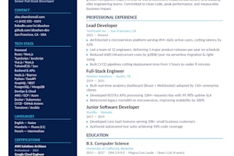 create a professional CV and cover letter