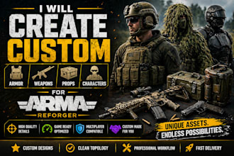 create custom armor, weapons, props, and characters for arma reforger