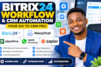 bitrix24 workflow manychat automation pipedrive wapi whatsapp zapier integration