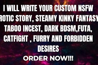 write nsfw fanfiction dark futa furry taboo incest catfight dark bdsm smut story