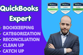 setup, catchup, cleanup, bank reconciliation quickbooks online