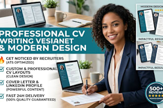 design a professional and modern CV or resume