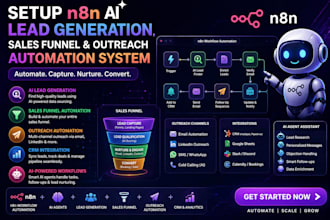 setup n8n ai lead generation, sales funnel and outreach automation system
