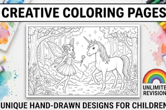 create a kids coloring book and printable coloring pages for children