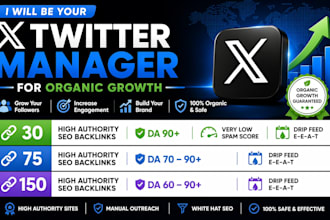 be your x twitter manager for organic growth
