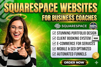 design a squarespace website for business coaches that sells their programs