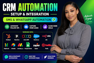 n8n hubspot crm pipedrive zoho crm salesforce twilio sms whatsapp n8n automation