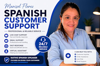 provide spanish customers support and chat assistances
