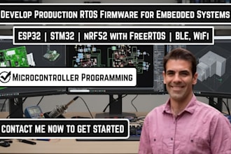 develop production ready rtos firmware for esp32, stm32, nordic nrf52