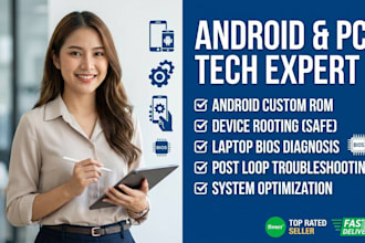 provide expert remote android modding and laptop hardware diagnostics