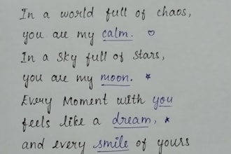 handwrite personalized notes, quotes and messages