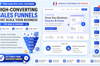 build sales funnel for saas and coaches with email marketing campaign automation