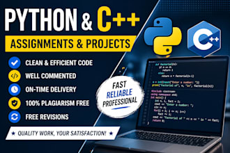 help in you coding assignments python cpp