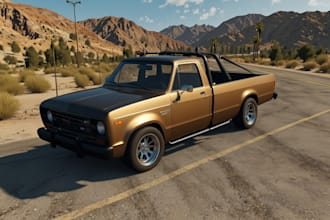create high quality 3d car for beamng drive with rig, physics and livery