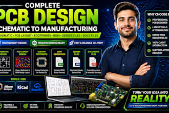 design pcb layout with schematic footprint gerber files and bom