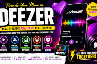 do organic deezer music promotion to increase streams and real audience