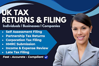 file UK tax returns, tax submissions for individual, corporations