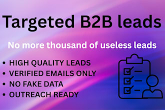 provide targeted b2b lead with verified email prospects