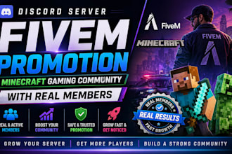 do discord server fivem promotion minecraft gaming community with real members
