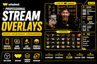 create stream alerts overlays, obs scenes and whatnot graphics that boost viewer