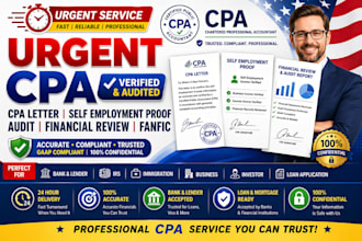 urgent USA CPA letter self employment proof audit financial review fanfic
