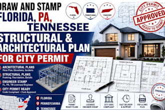 draw and stamp florida pa tennessee structural, architectural plan city permit