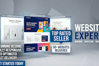 design a webador website, pagecloud, or webself landing page portfolio website