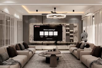 redesign 3d luxury interior apartment,living room,dining setup,open space render
