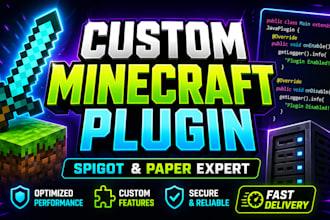 develop custom minecraft plugin for spigot or paper