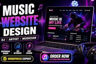 create a music website for musicians, artists and dj with wordpress