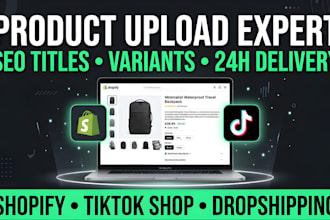 do shopify product upload tiktok shop listing and dropshipping product seo