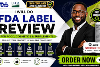 do fda label review for food, cosmetics, and supplements