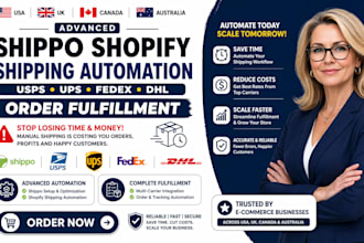 set up shippo shopify shipping automation usps ups fedex dhl fulfillment