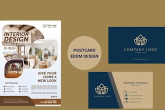 design canva flyers, postcard, birthday invitations,  business promo cards, eddm