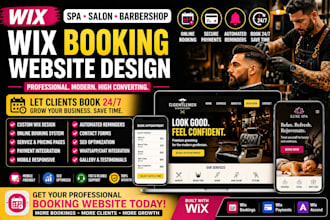design wix spa salon barbershop booking website  online appointments platforms