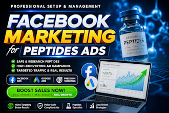 setup facebook marketing for peptides ads safe research peptides googles ads