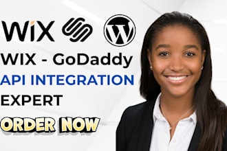 do wix and godaddy API integration, custom API connection and automation