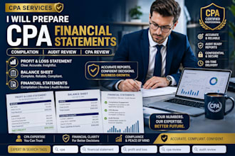 prepare CPA profit loss balance sheet compilation audit review statements