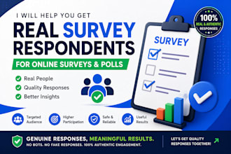 assist you in getting real survey respondents for online survey and online form
