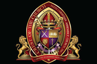 create stunning church seal logo from scratch