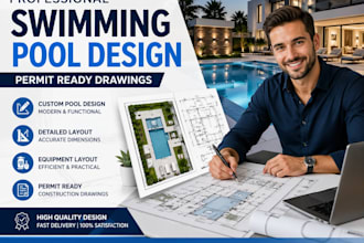 design professional swimming pool plans and permit ready drawings