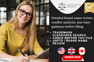 provide a uspto trademark clearance search for your business name
