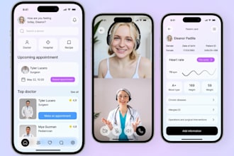 develop telemedicine app, e pharmacy app, clinic health app, medical app