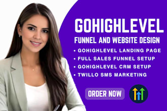 gohighevel website design gohighlevel landing page gohighlevel a2p sales funnel