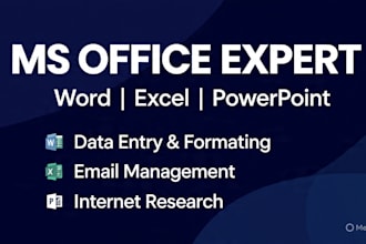 ms office expert word excel powerpoint email management data entry