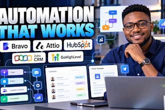 do bravo automation attio workflow hubspot zoho crm gohighlevel email template