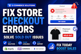 fix store checkout errors and payment issues professionally